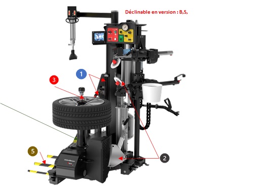 DÉMONTE PNEU SEMI-ROBOTISÉ VL / VUL :  MONTY 8800 P